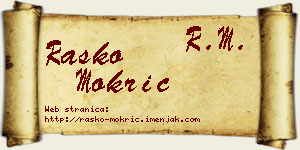 Raško Mokrić vizit kartica
